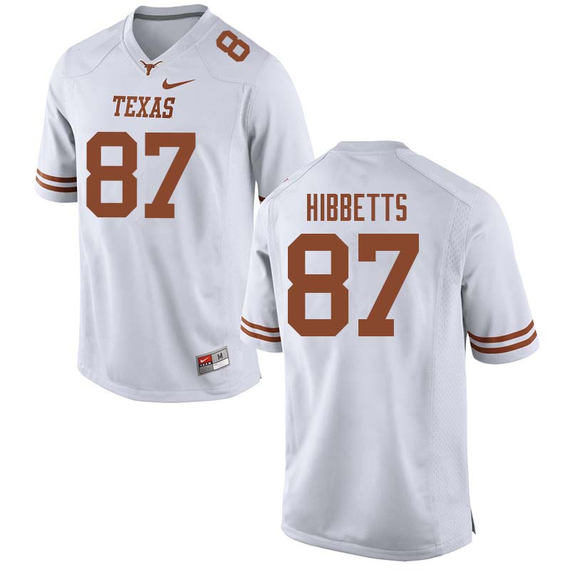 Men #87 Austin Hibbetts Texas Longhorns College Football Jerseys Sale-White